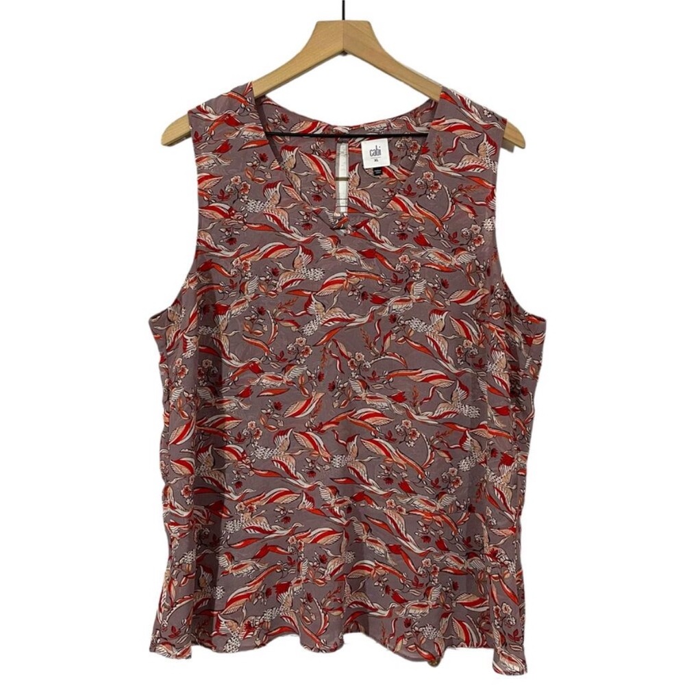CAbi Good Luck Tank Top - Purple/Red - XL